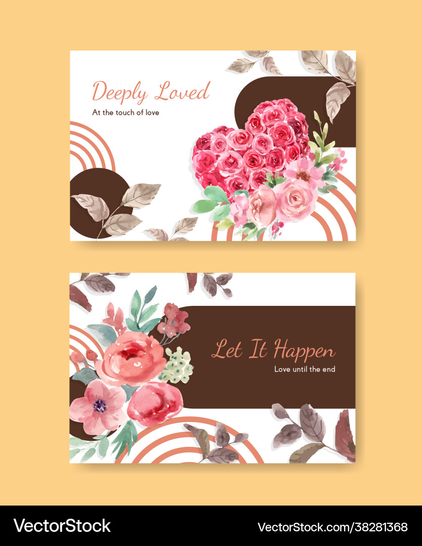 Facebook template with love blooming concept Facebook template with love blooming concept vector image