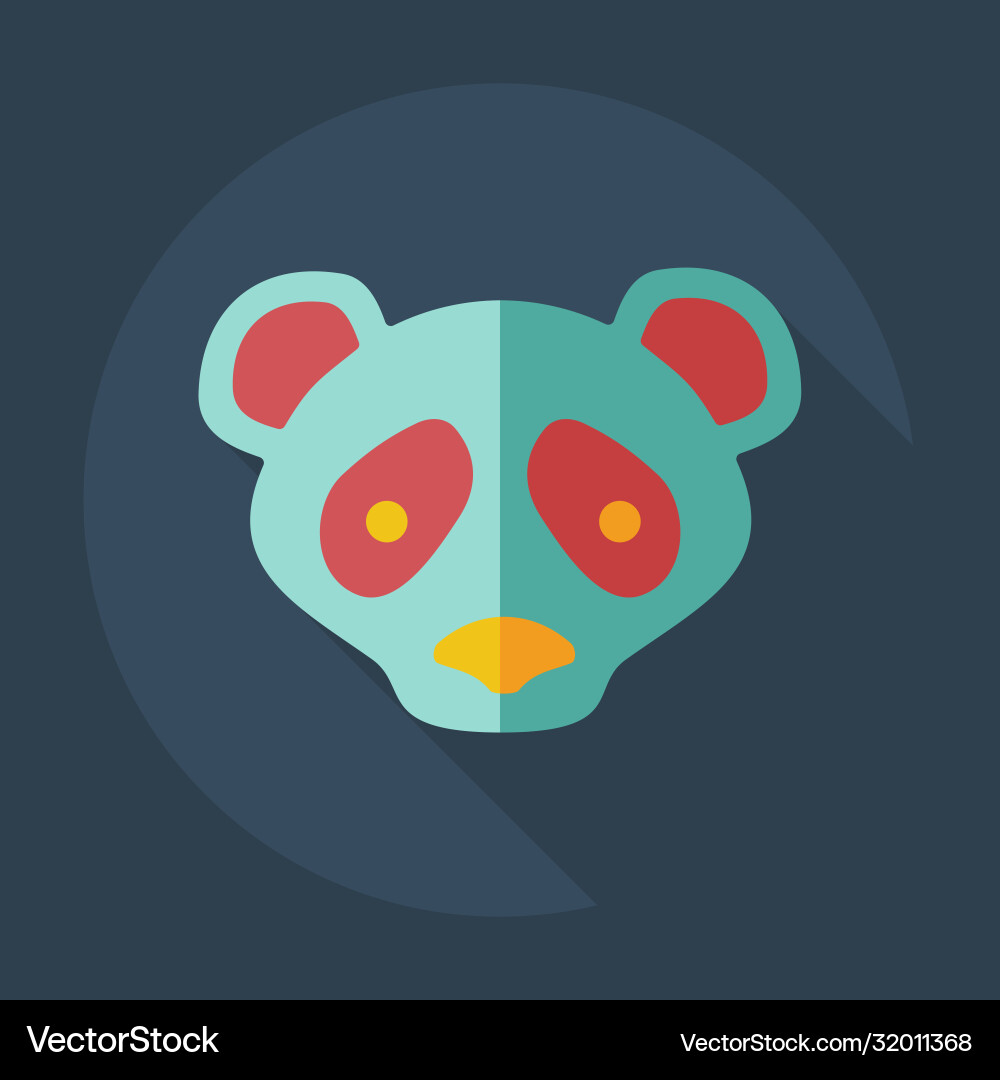 Flat modern design with shadow icons pandas Flat modern design with shadow icons pandas Vector Image