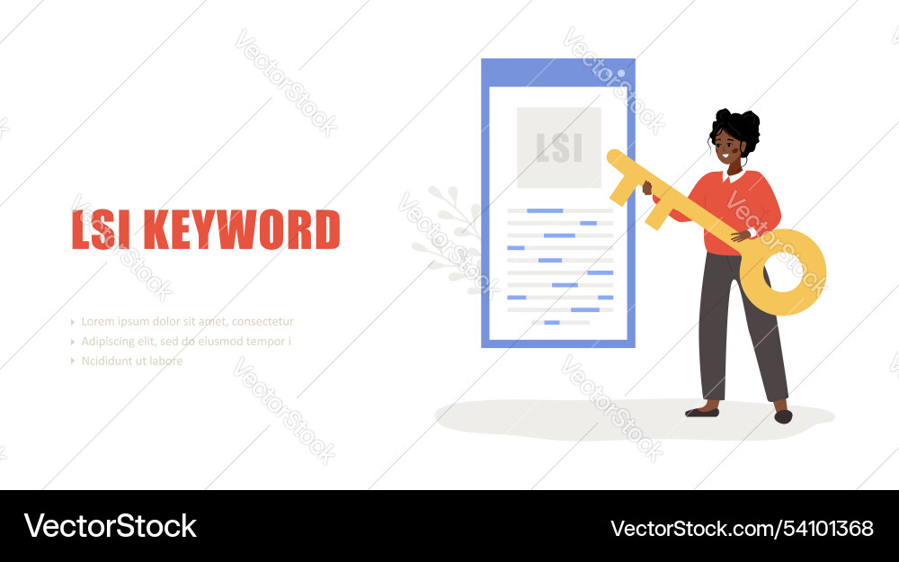 Lsi keyword latent semantic indexing seo concept Lsi keyword latent semantic indexing seo concept vector image