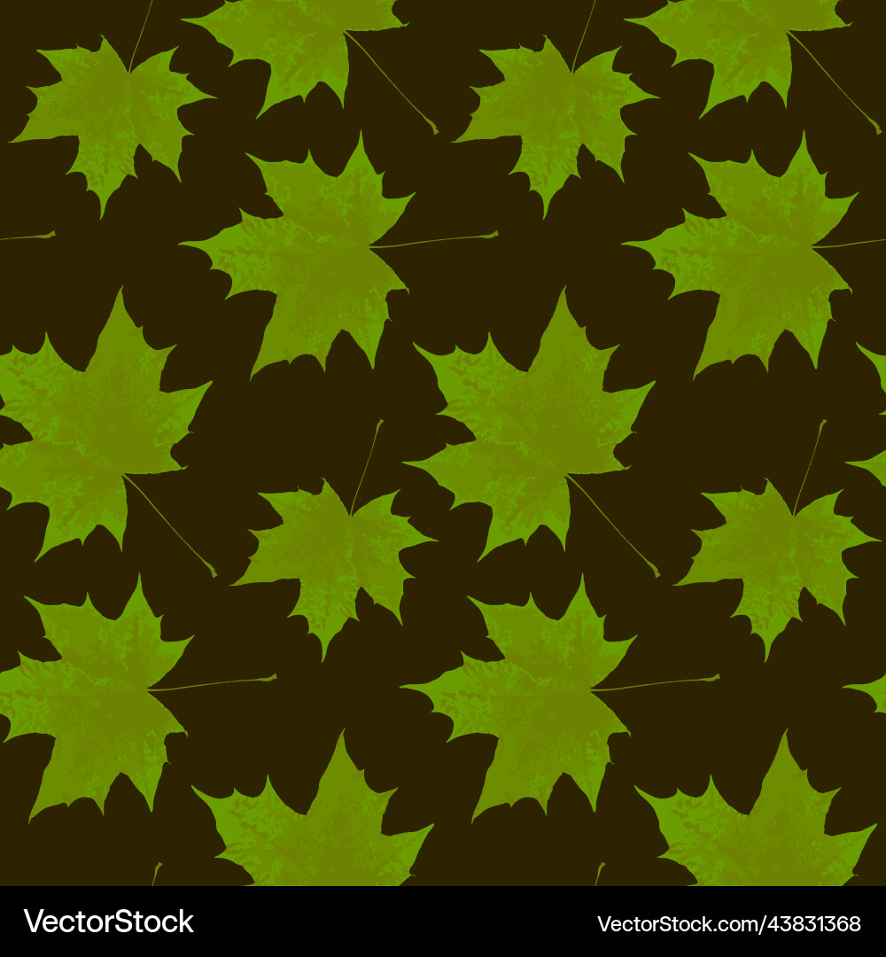 Maple Baum grünes Blatt nahtlose Muster wiederholen Maple Baum grünes Blatt nahtlose Muster wiederholen vektorbild