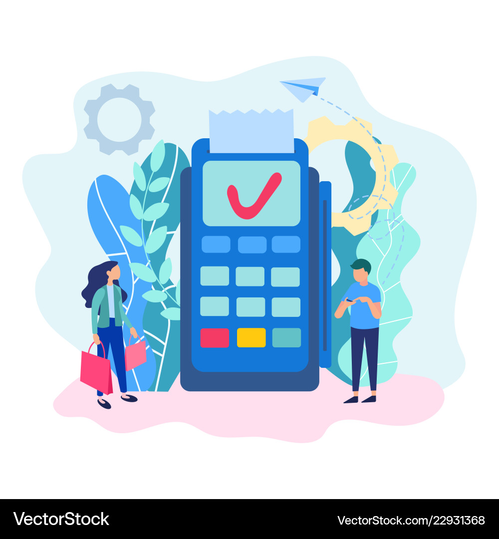 Mobile payment concept purchase online Mobile payment concept purchase online vector image