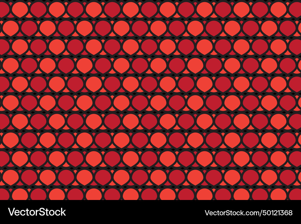 Pattern of red drop circle on black background Pattern of red drop circle on black background Vector Image