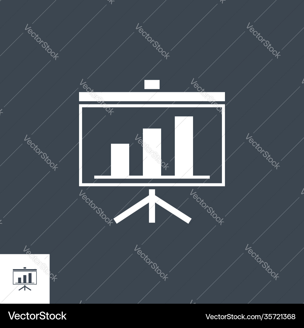 Präsentation Bilboard bezogene Glyph-Symbol Präsentation Bilboard bezogene Glyph-Symbol vektorbild