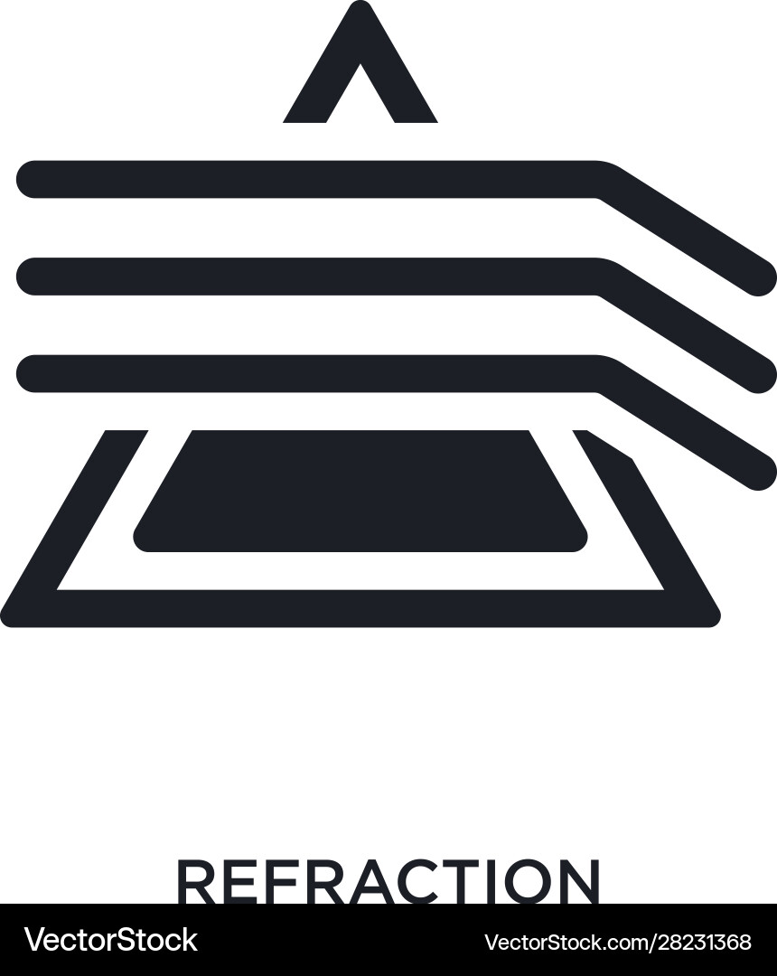 Refraction isolated icon simple element from vector image