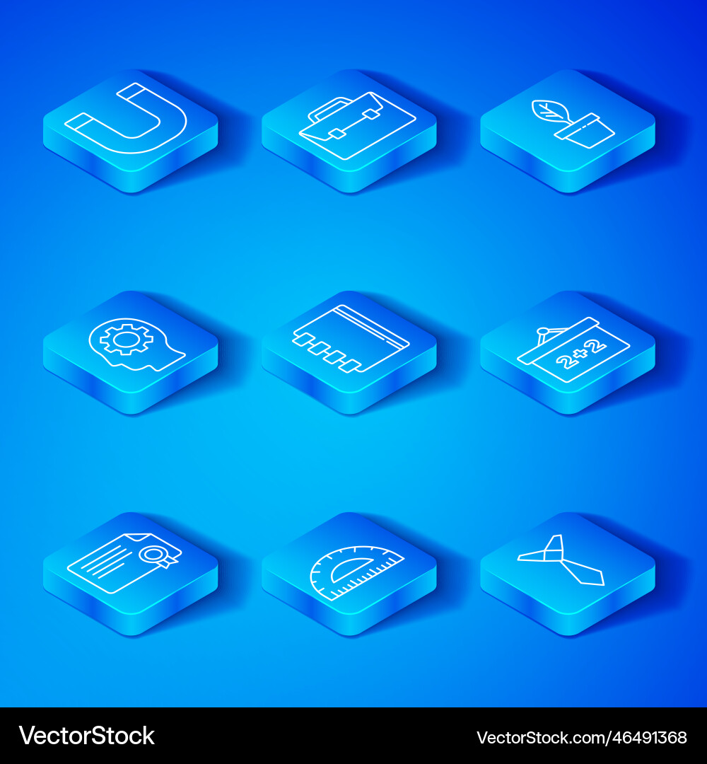 Set line certificate template spiral notebook Vector Image