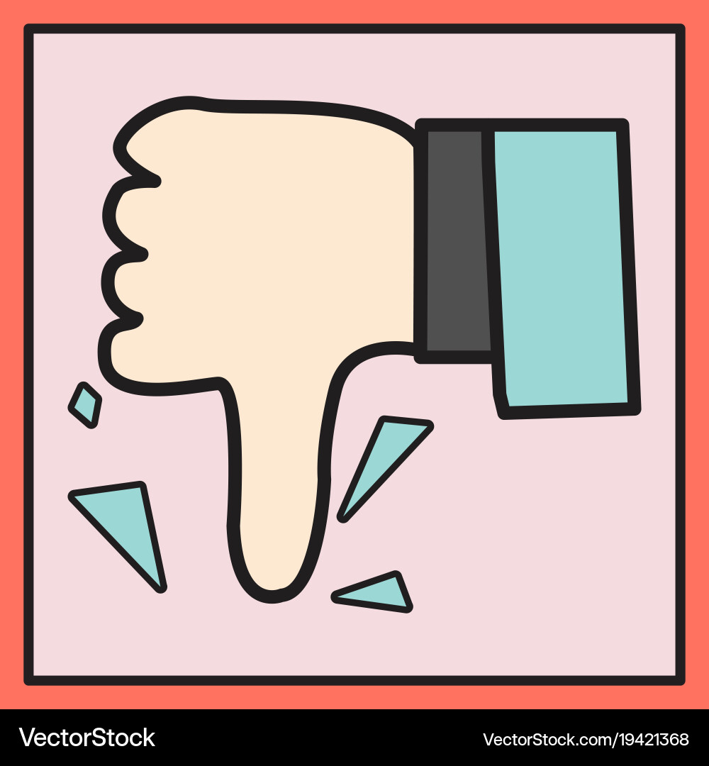 Unlike icon flat web pointer in eps 10 Vector Image