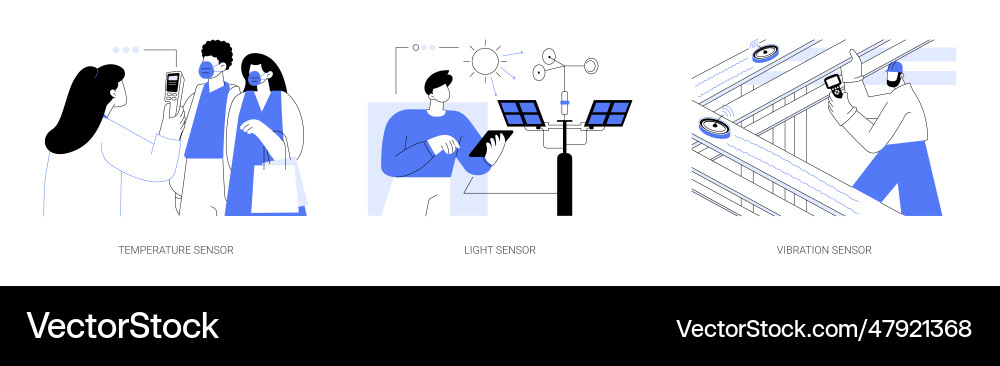 Use of sensors abstract concept Use of sensors abstract concept vector image