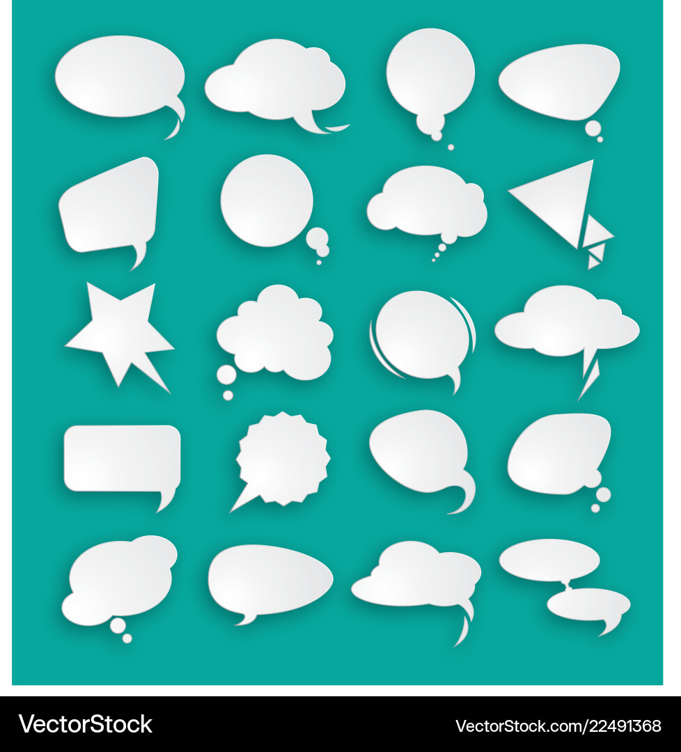 White clouds dialog White clouds dialog vector image