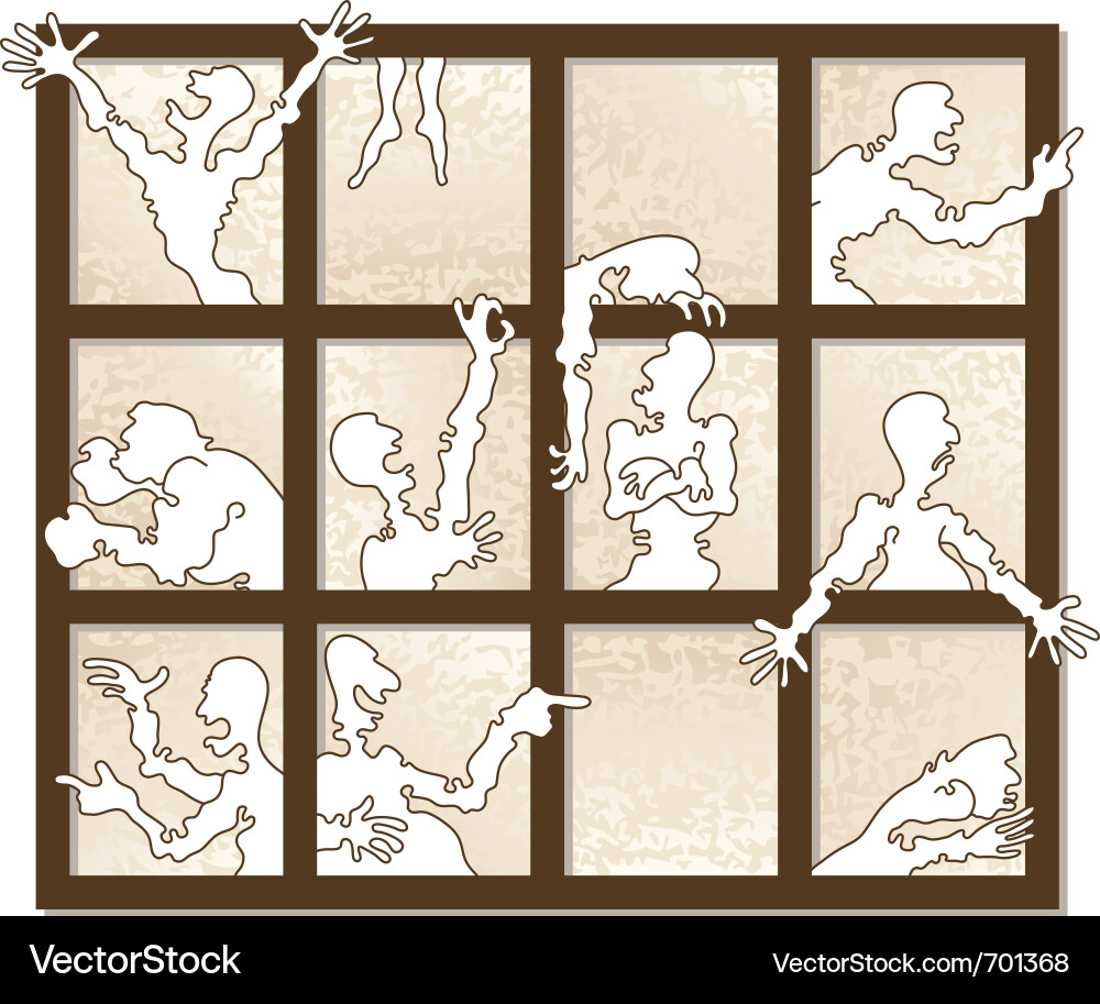 Window of emotions Vector Image