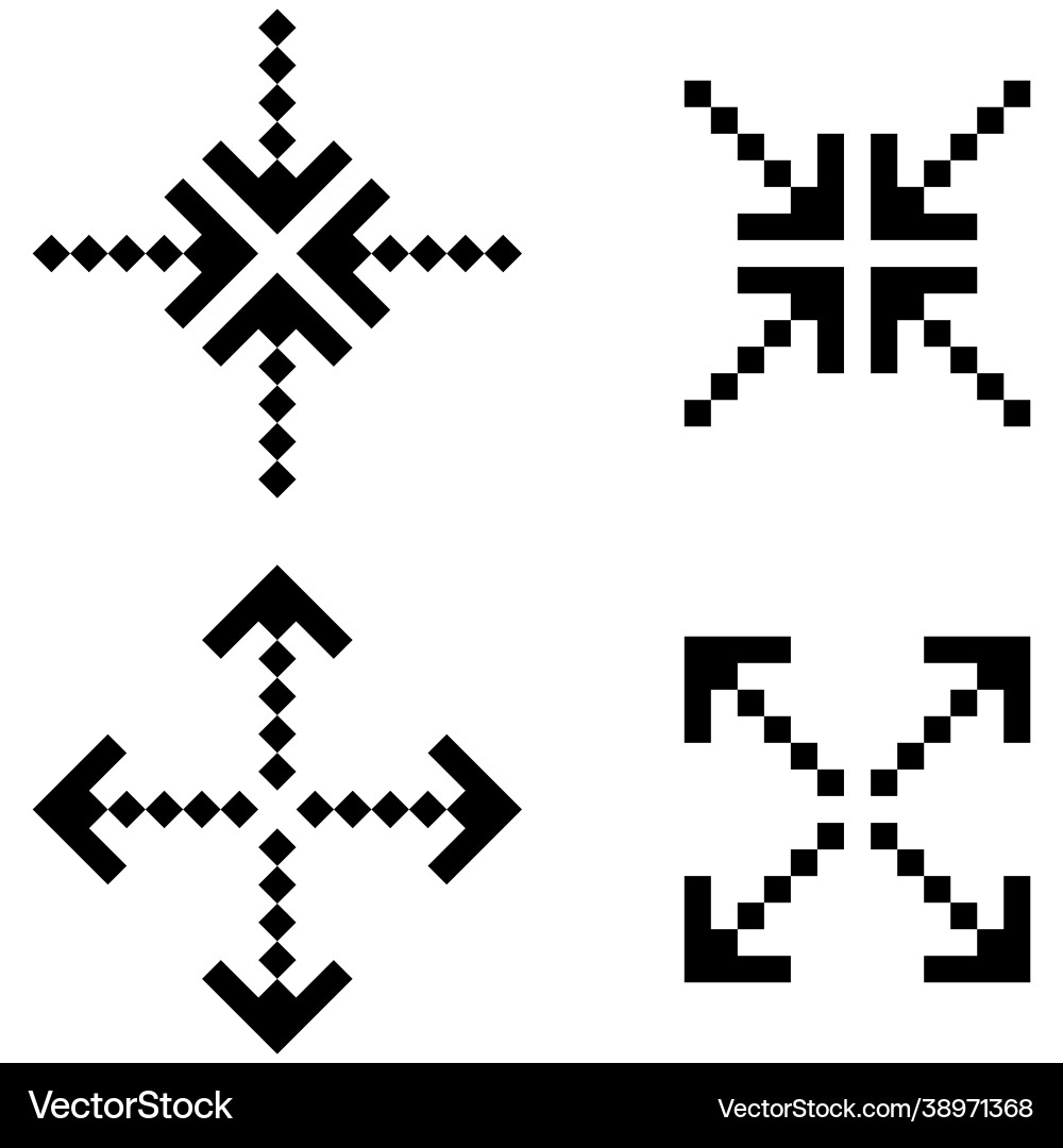 With dotted arrow pointers digital With dotted arrow pointers digital vector image