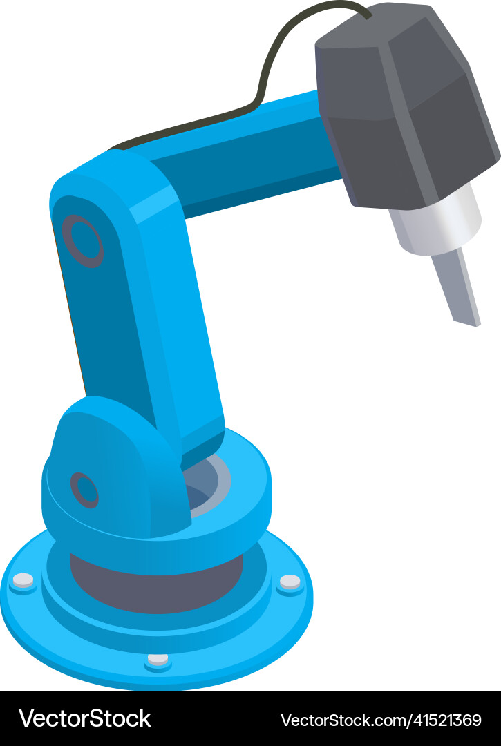 Automated screw arm composition Vector Image