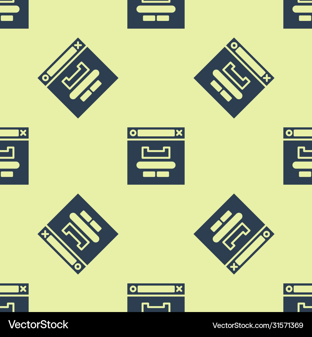 Blue browser window icon isolated seamless pattern Blue browser window icon isolated seamless pattern vector image