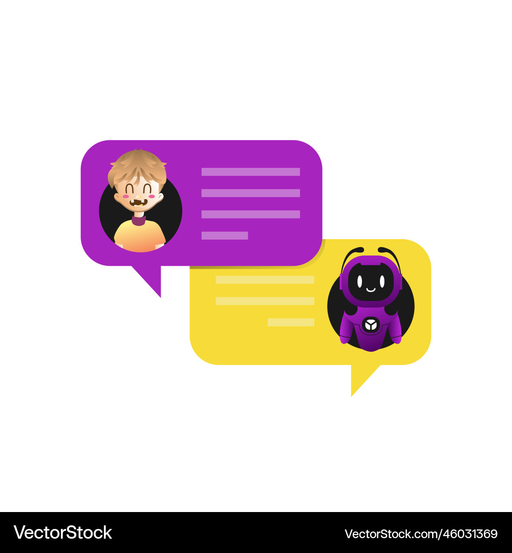 Chat bot chatting design vector image