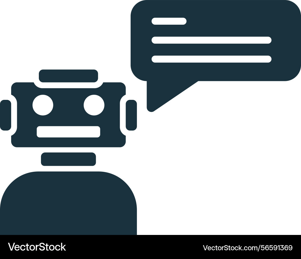 Chatbot speaking showing artificial intelligence Chatbot speaking showing artificial intelligence Vector Image