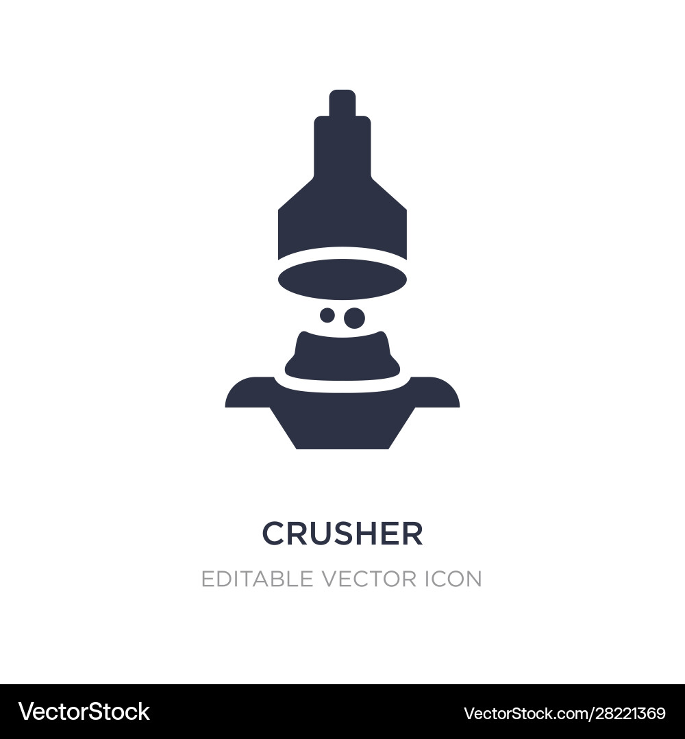 Crusher icon on white background simple element Crusher icon on white background simple element vector image