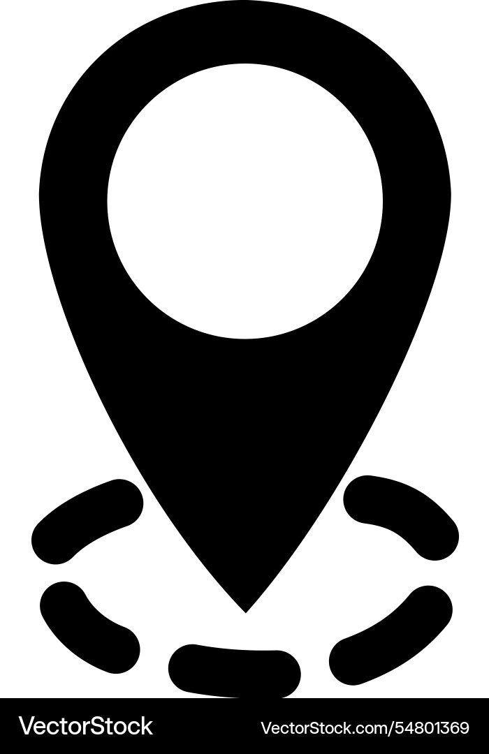 Digital location marker icon for map-based vector image