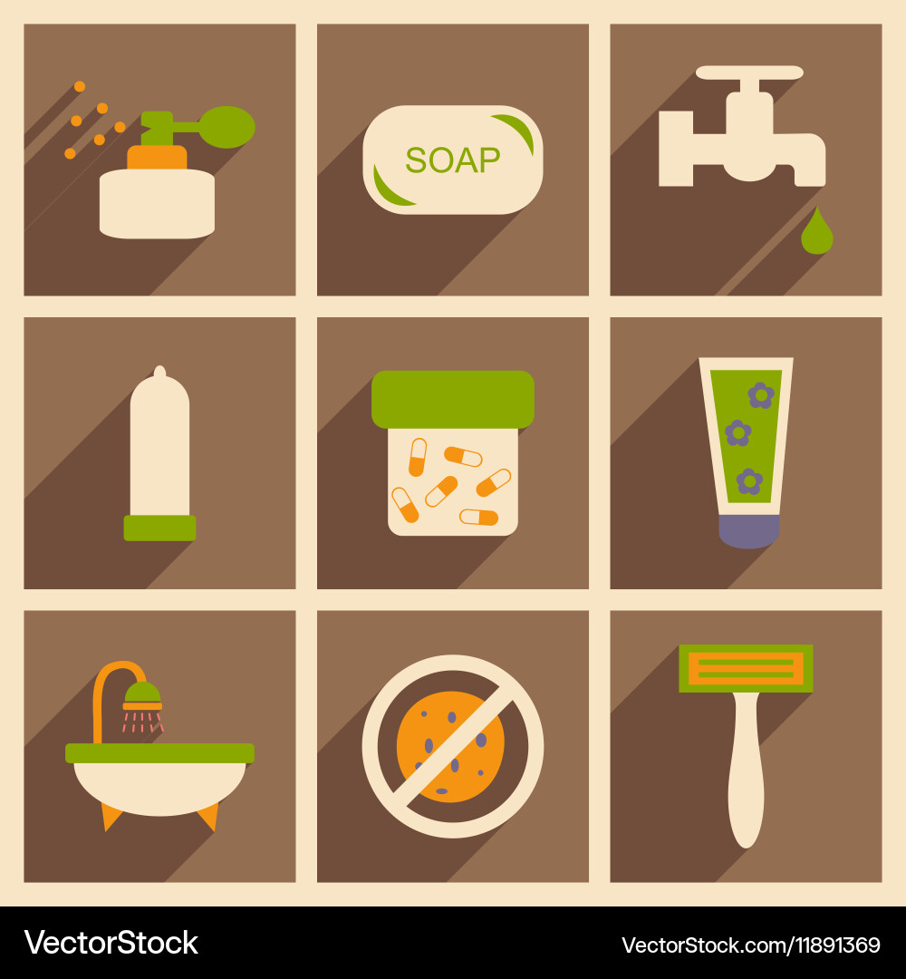 Flat with shadow concept and mobile application vector image