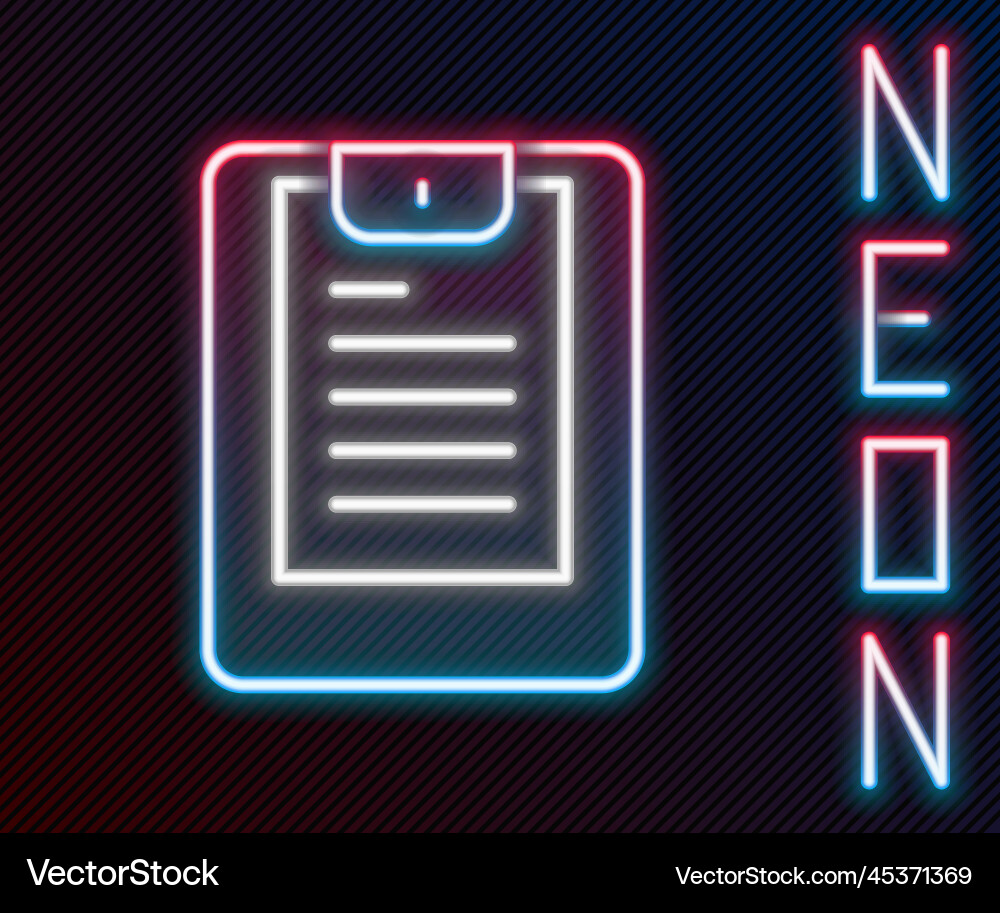 Glowing neon line server data report icon Glowing neon line server data report icon vector image