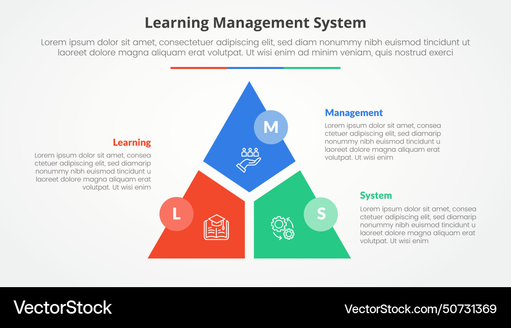 Lms learning management system infographic Lms learning management system infographic vector image