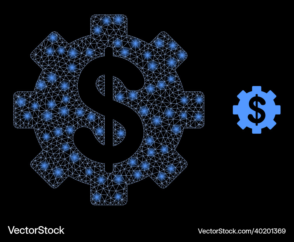 Mesh net financial settings with glare wire Mesh net financial settings with glare wire vector image