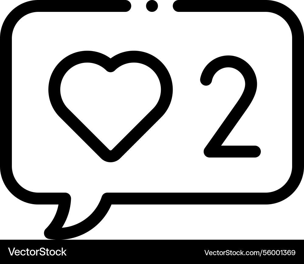Notifications icon thin linear style design Notifications icon thin linear style design vector image