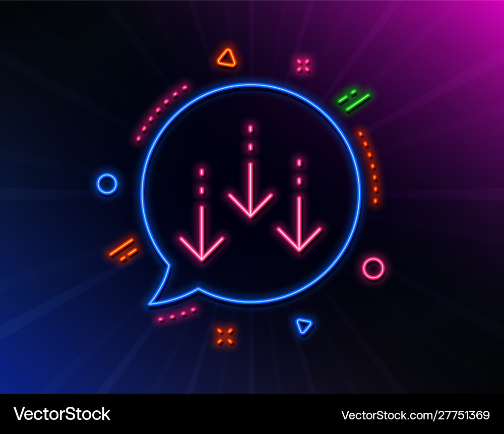 Scroll down arrow line icon scrolling screen sign Scroll down arrow line icon scrolling screen sign vector image