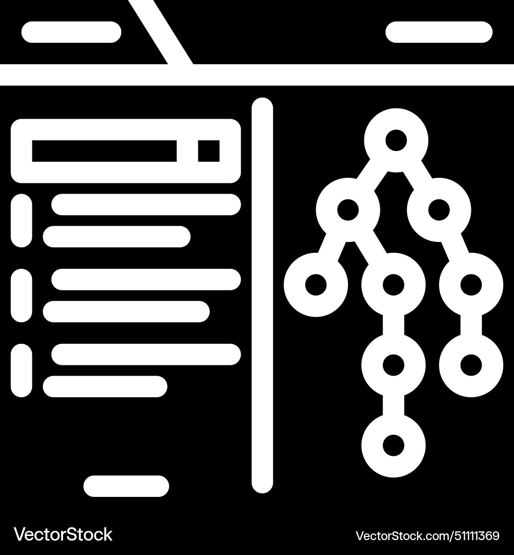 Search algorithm seo glyph icon Search algorithm seo glyph icon vector image
