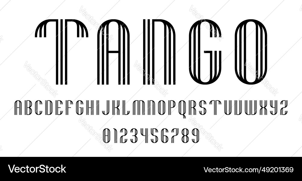 Set of alphabets font letters and numbers Set of alphabets font letters and numbers vector image