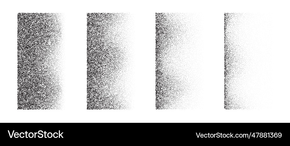 Set of fading wavy rectangular gradients black Set of fading wavy rectangular gradients black vector image
