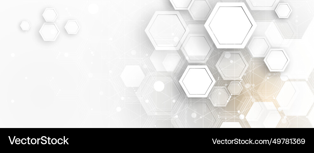 Technology network background science Vector Image