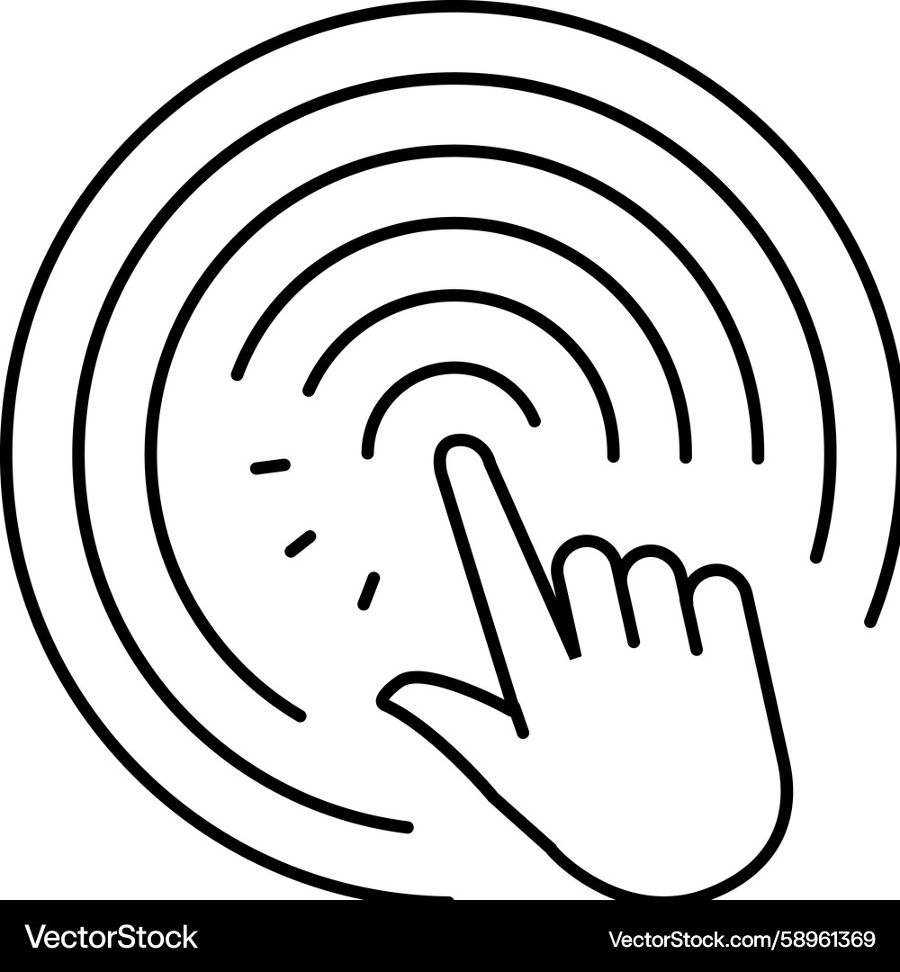 Touch Sensor Robotics Icon Vector Image