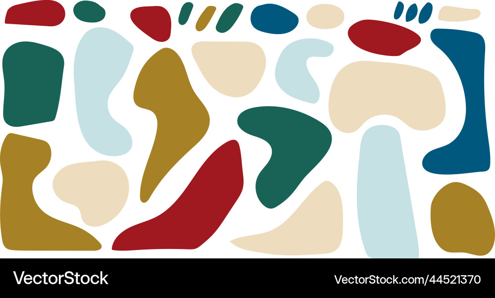 Abstract blob organic shapes set Vector Image