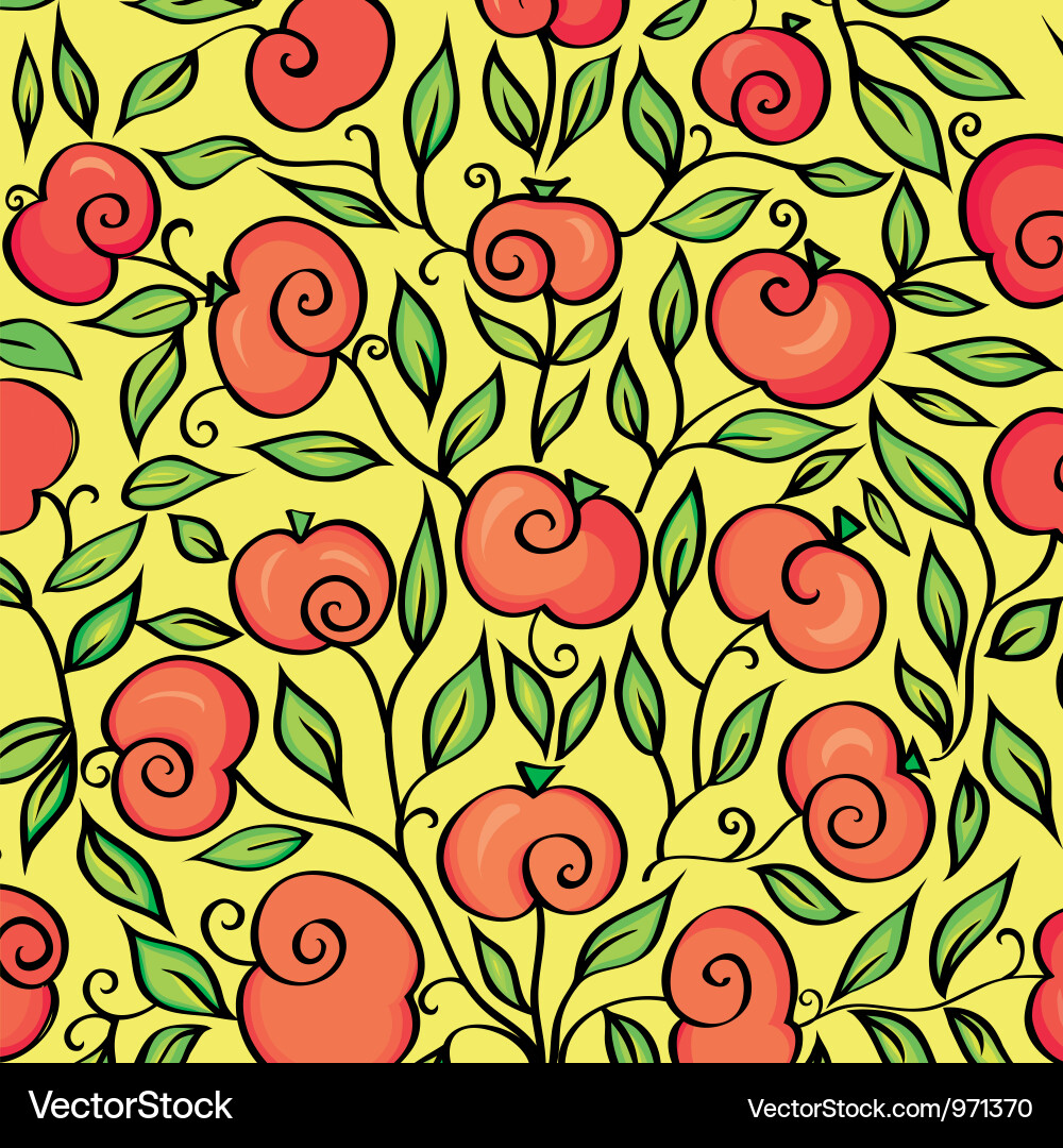 Background with branches of apple vector image