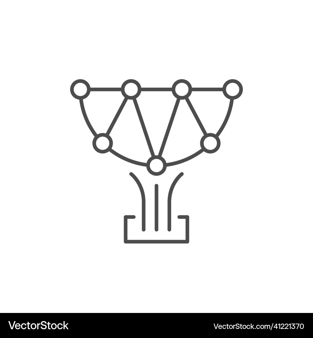 Digital network line outline icon Digital network line outline icon vector image