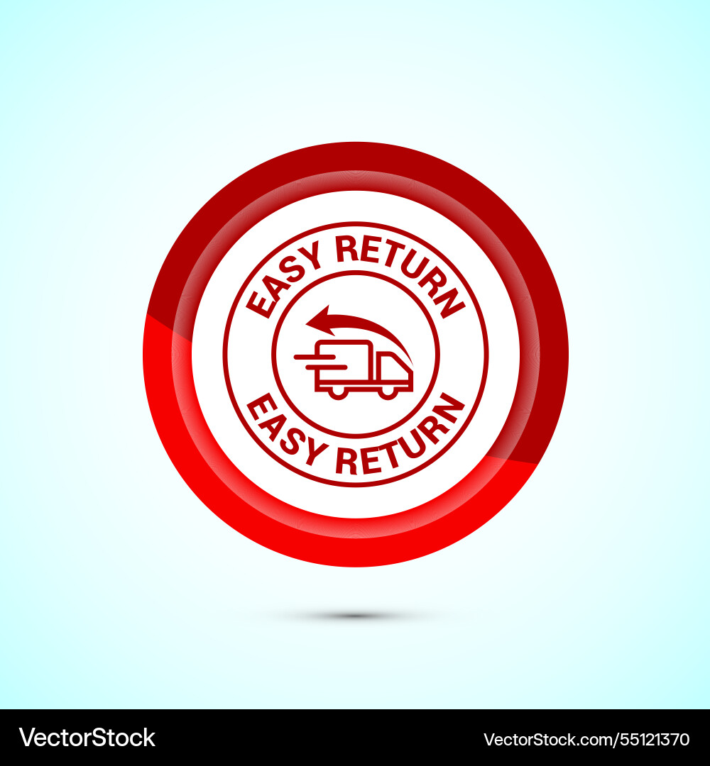 Easy return icon design label Vector Image