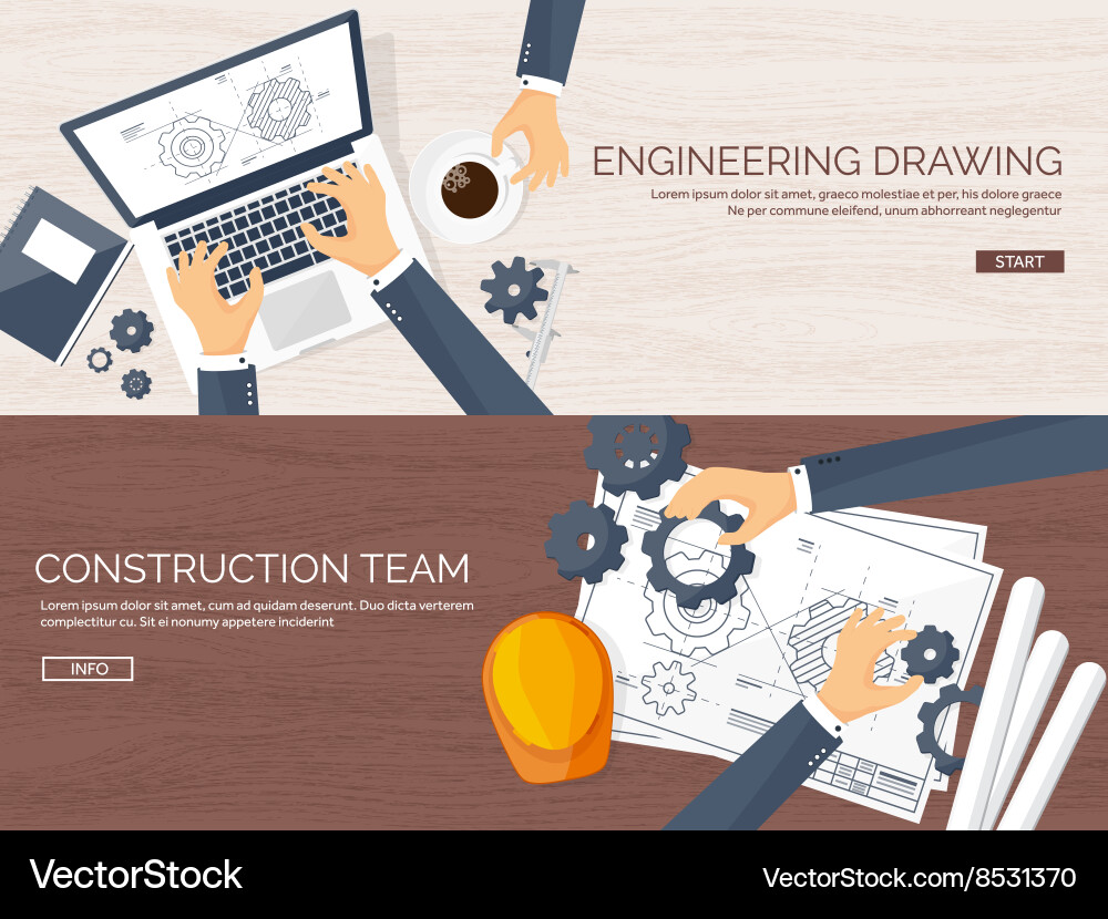 Engineering and architecture vector image