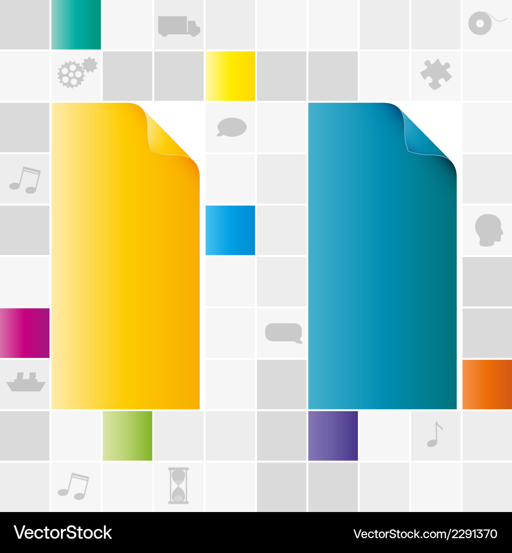 Field of gray and color squares Vector Image