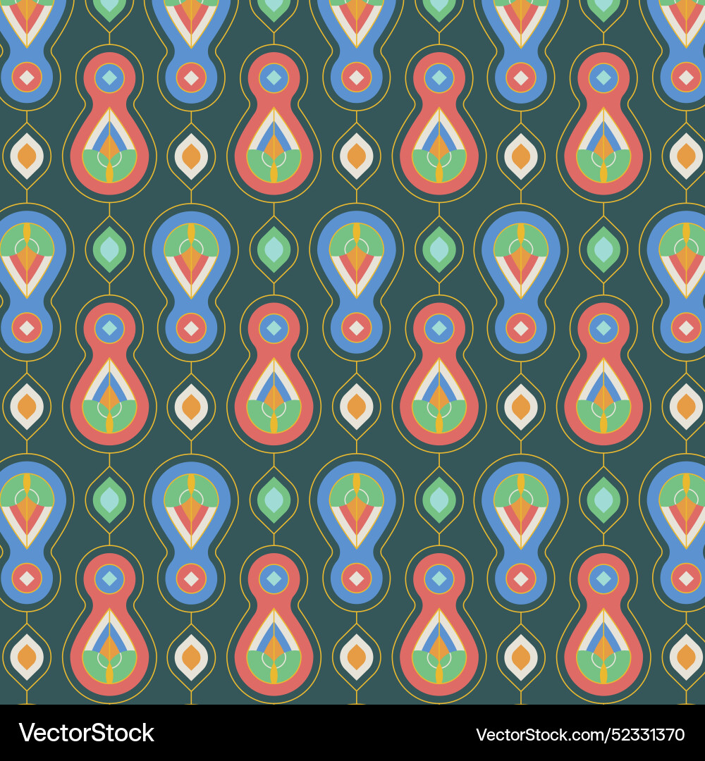 Flat retro renew pattern Vector Image
