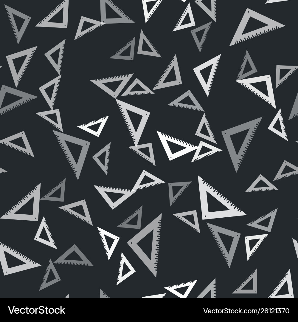 Grey triangular ruler icon isolated seamless Grey triangular ruler icon isolated seamless vector image