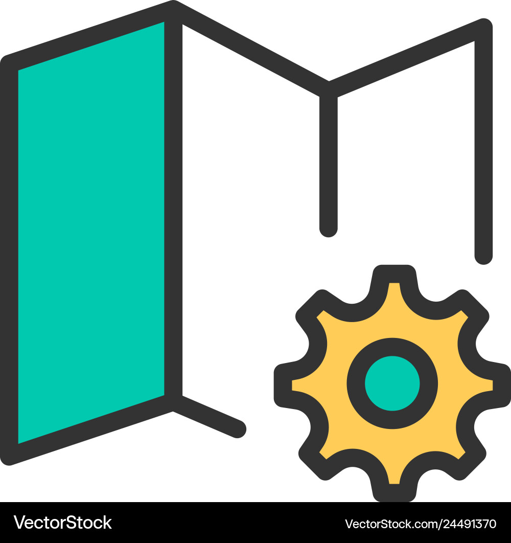 Interactive Map Icon Vector Image
