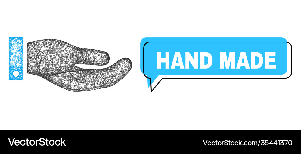Misplaced hand made message frame and net mesh Misplaced hand made message frame and net mesh vector image