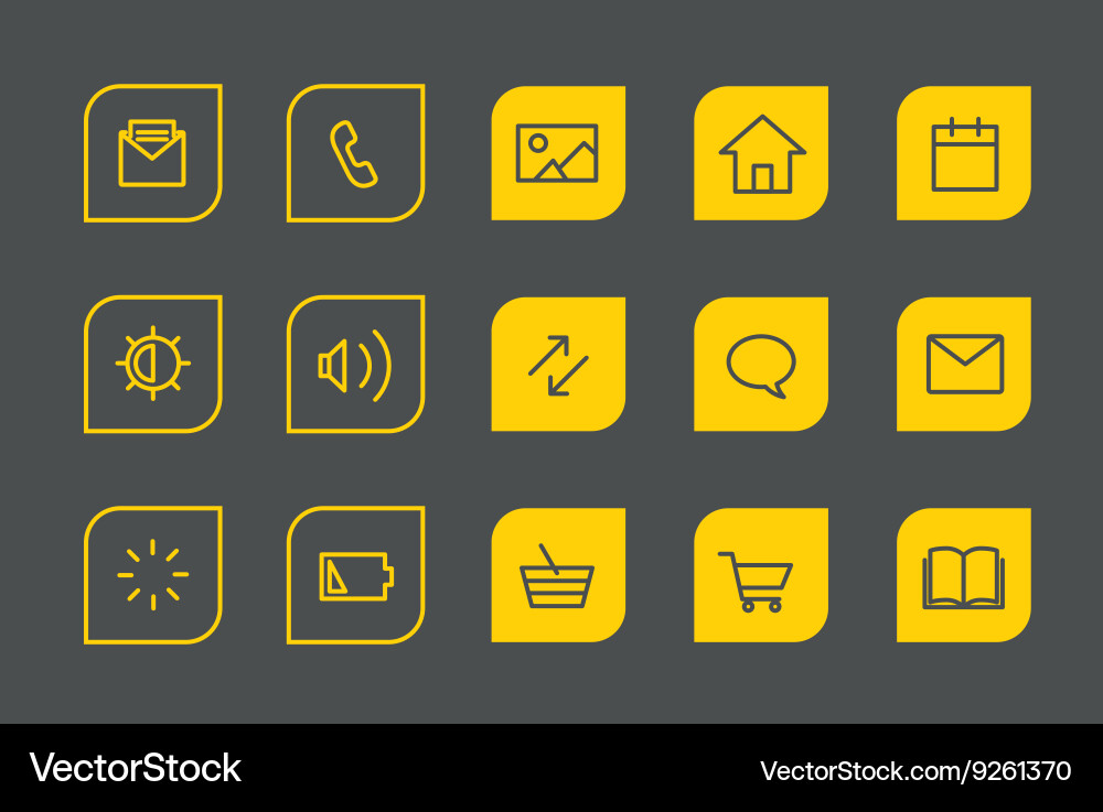 Modern web and mobile application pictograms Vector Image