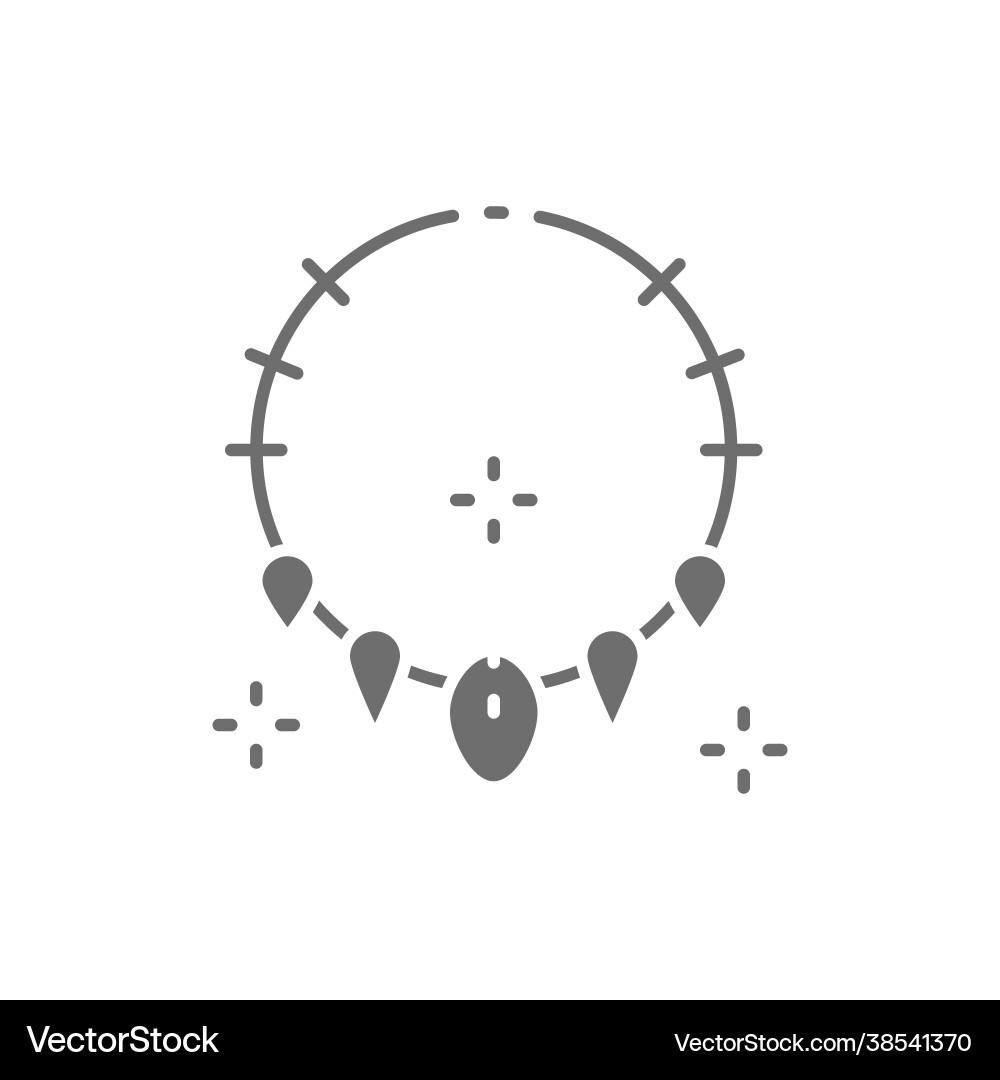 Necklace teeth prehistoric jewellery Necklace teeth prehistoric jewellery vector image