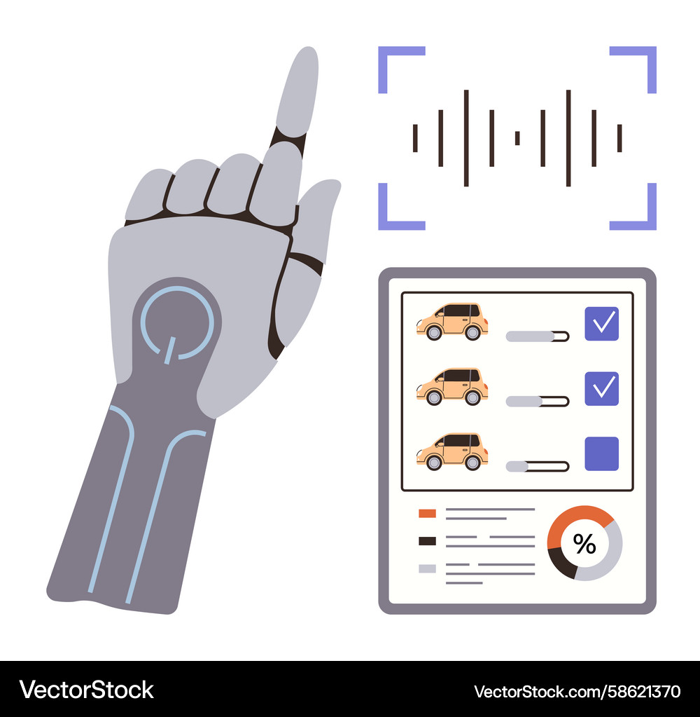 Robotics & AI Interface Vector Image