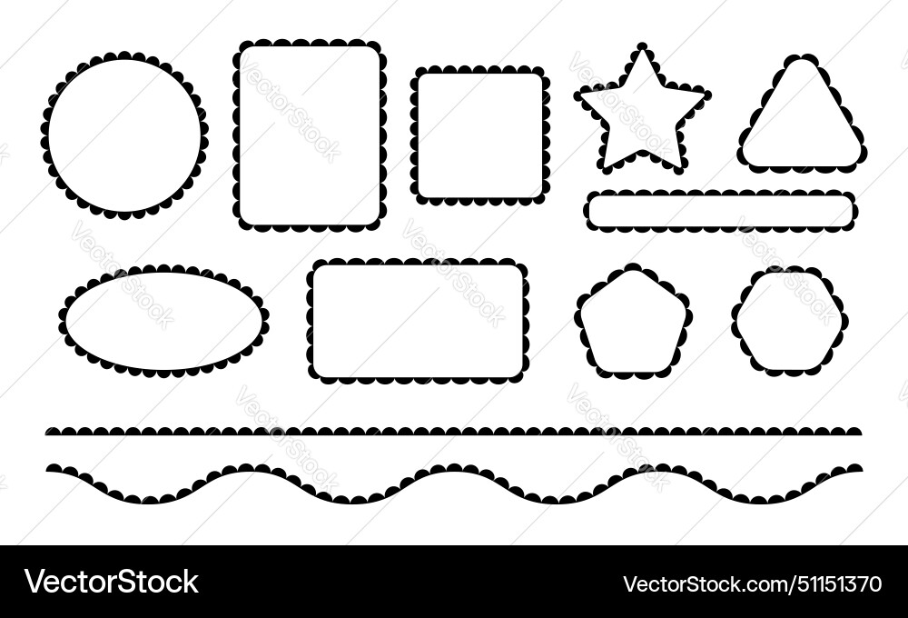 Set of round square rectangle star triangle Set of round square rectangle star triangle Vector Image