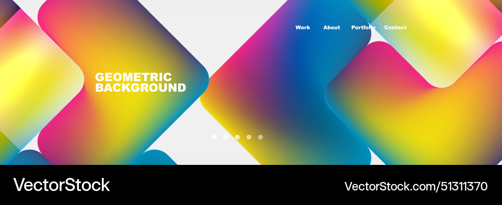 Square internet web page design template Square internet web page design template Vector Image