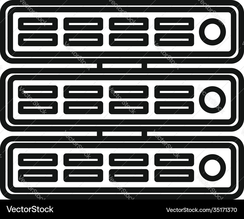 Test software server icon outline style Test software server icon outline style vector image