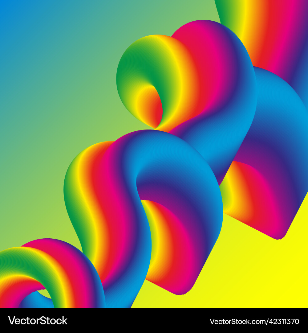 Volumetric realistic wave 3d design element Volumetric realistic wave 3d design element vector image