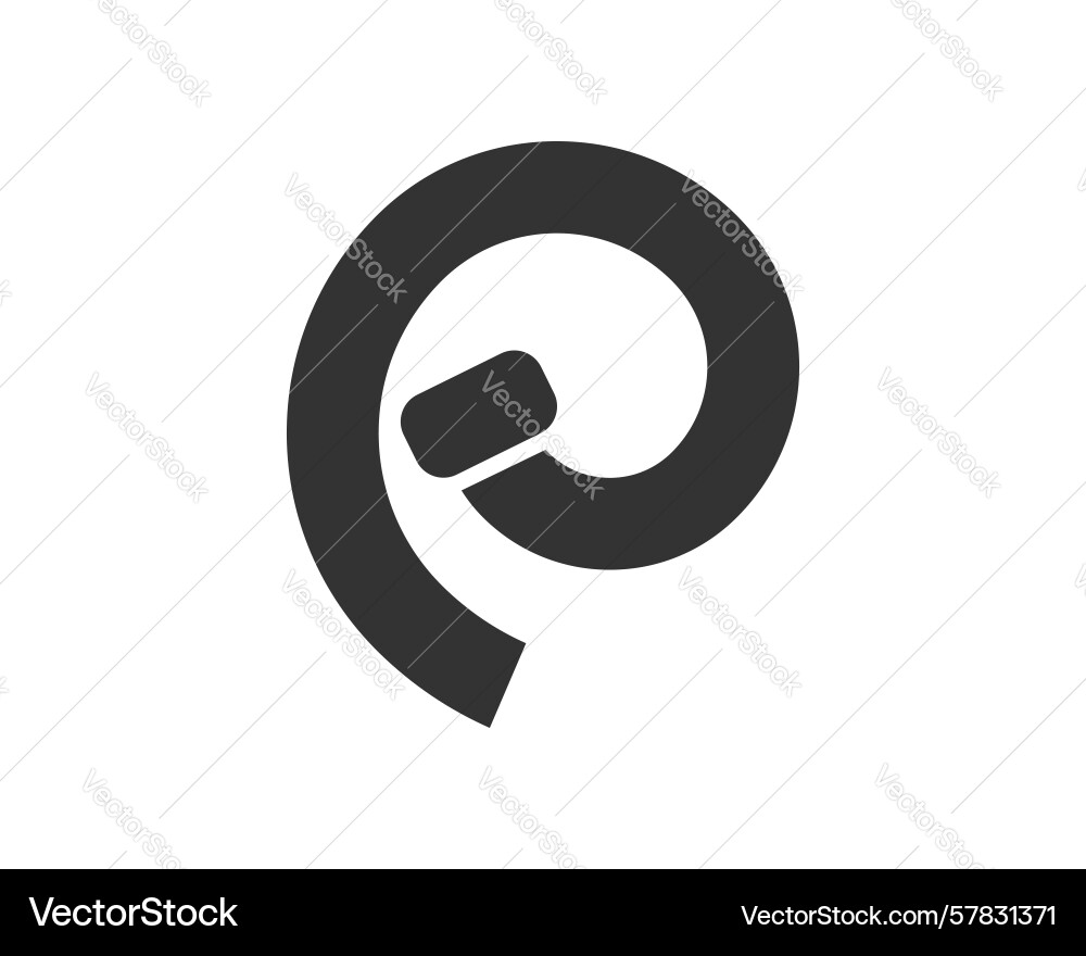 Abstract design element forming a stylized curved Vector Image