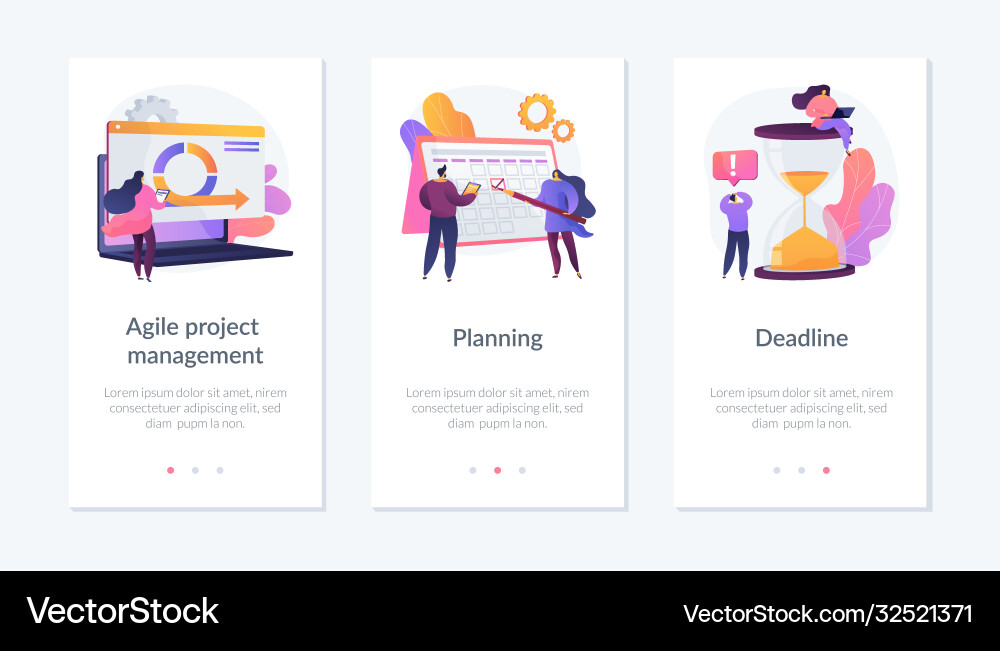 Agile estimating and planning app interface Vector Image